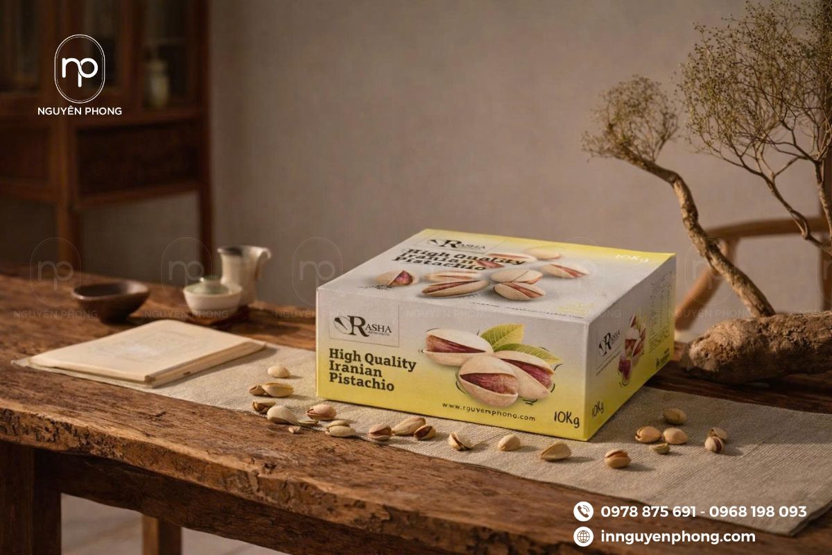 Các kích thước in hộp dẻ cười